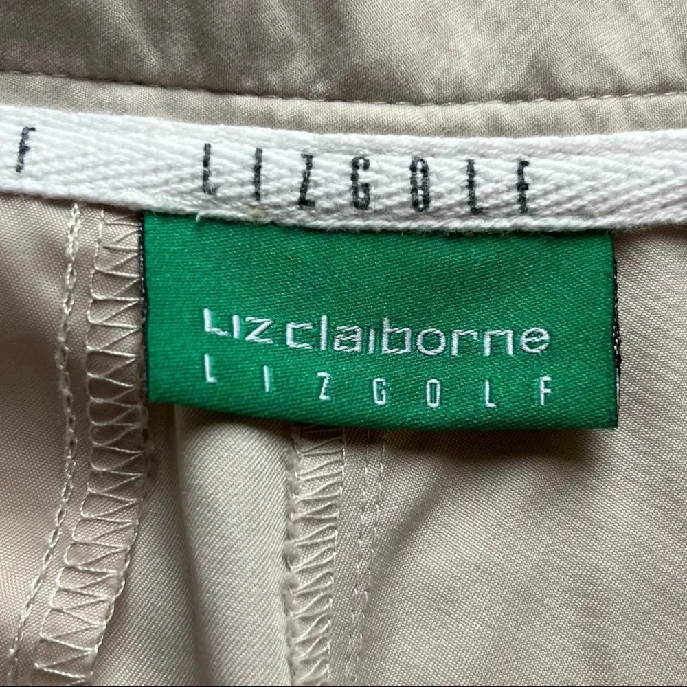 Liz Claiborne Golf bermuda shorts Stone Size 16 belt loops 3 pockets light wt.